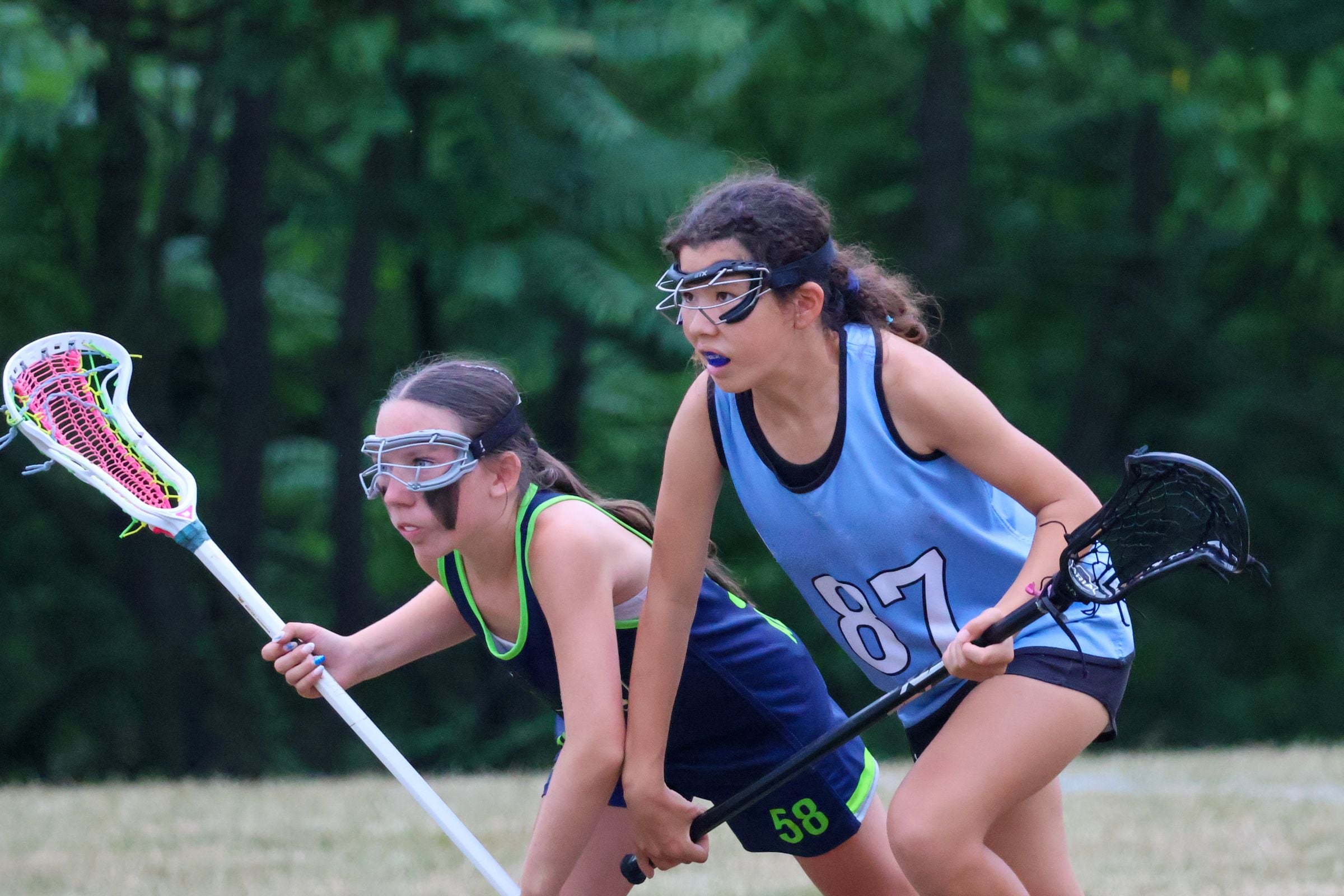 Lacrosse players and fans on game day